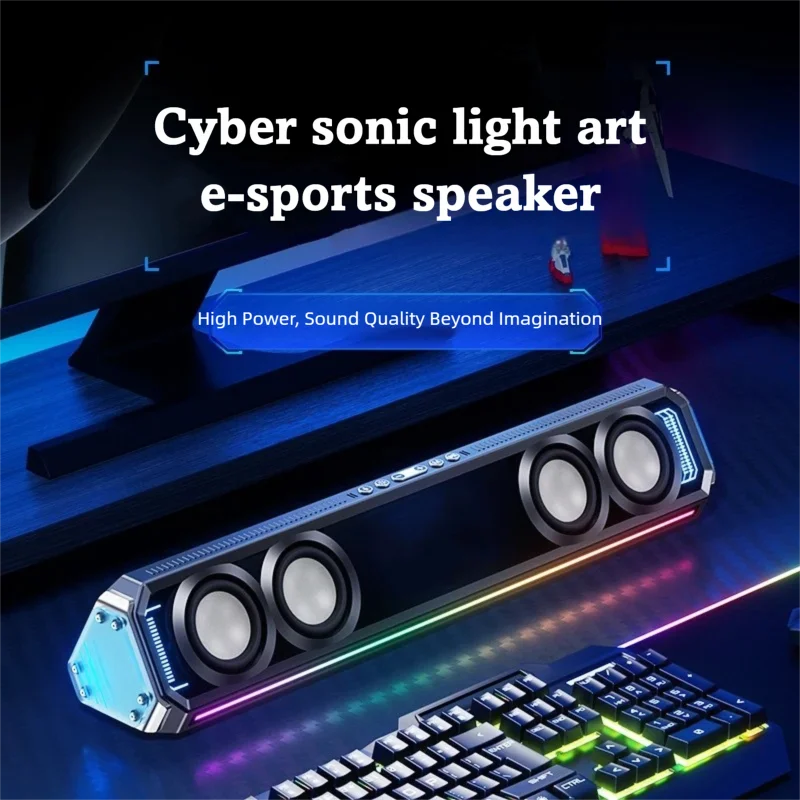 Rgb Computer Soundbar For Pc - Gamingowy soundbar z oświetleniem RGB, głośnik