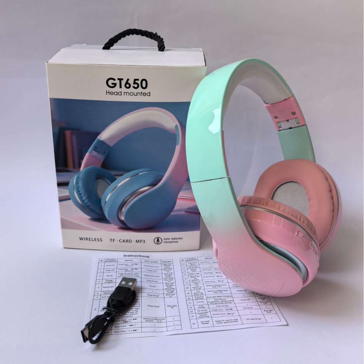 GT650 – słuchawki bezprzewodow – Cat Ear Bluetooth Headset Led recenzja i cena